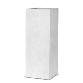 Bac en pures fibres mora ext. Carré haut l 35x35xh78cm gris clair