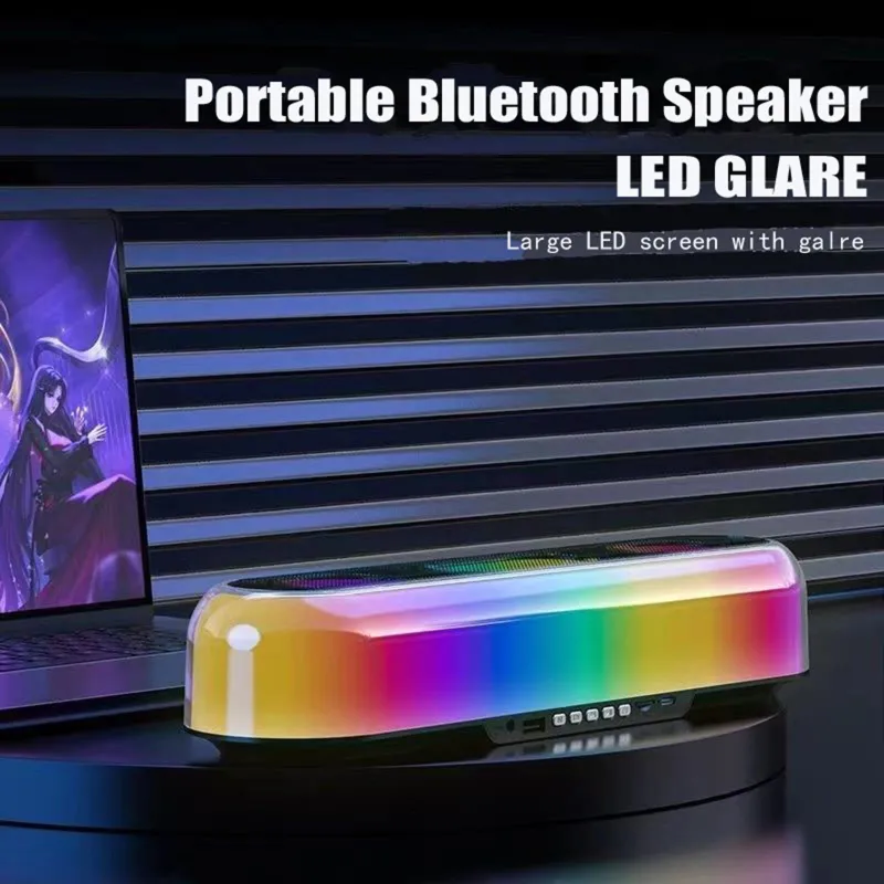 Enceinte Bluetooth Portable Puissante Avec LED et TWS