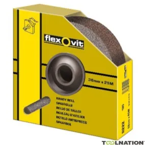 Flexovit 63642512996 KF271 Rouleau de ponçage 38 mm x 25 m P180 Lin universel en boîte