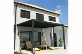 Pergola toile sunlight gris anthracite - gris anthracite 3,00x3,00m