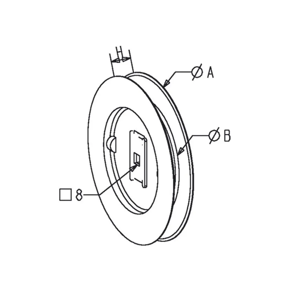 Poulie à Clef Sangle 17mm max Diam. 124