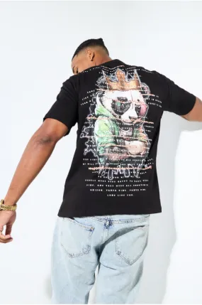 T-shirt noir "couronne "